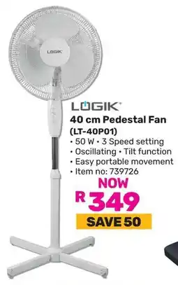 Game LOGIK Pedestal Fan offer
