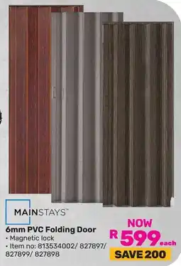 Game MAINSTAYS PVC Folding Door offer