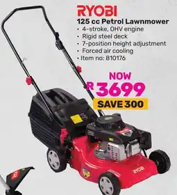 Game RYOBI 125 cc Petrol Lawnmower offer