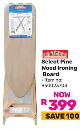 Game RETRACTALINE Select Pine Wood Ironing Board offer