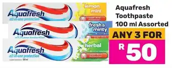 Game Aquafresh Toothpaste Assorted offer