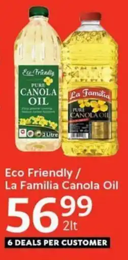 Oxford Freshmarket Eco Friendly/ La Familia Canola Oil offer