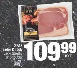 Spar SPAR Tender & Tasty Back, Streaky or Shoulder Bacon offer
