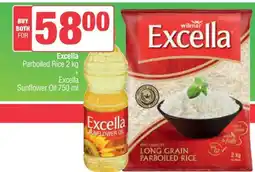 Spar Excella Parboiled Rice 2 kg + Excella Sunflower Oil 750 ml offer