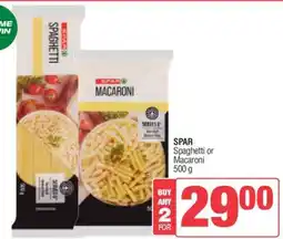 Spar SPAR Spaghetti or Macaroni offer