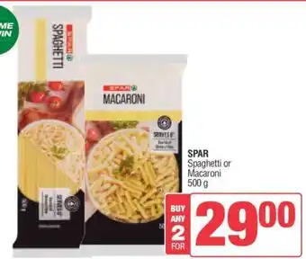 Spar SPAR Spaghetti or Macaroni offer