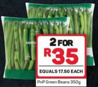 Pick n Pay PnP Green Beans 350g offer