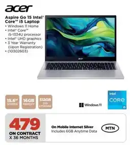 HiFi Corp Acer Aspire Go 15 Intel Core i5 Laptop offer