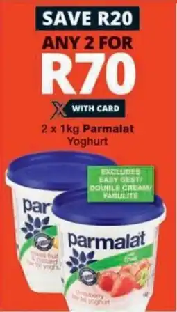 Checkers Parmalat Yoghurt offer