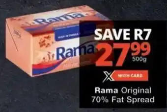 Checkers Rama Original 70% Fat Spread offer