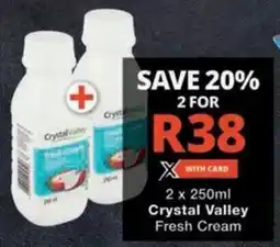 Checkers Crystal Valley Fresh Cream offer