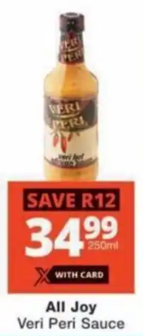 Checkers All Joy Veri Peri Sauce offer