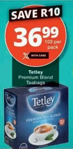 Checkers Tetley Premium Blend Teabags offer