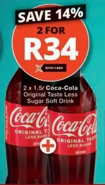 Checkers Coca-Cola Original Taste Less Sugar Soft Drink offer