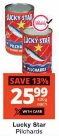 Checkers Lucky Star Pilchards offer