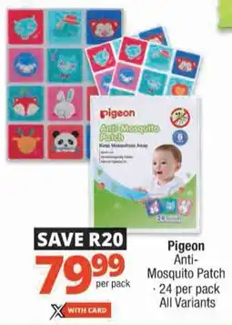 Checkers Pigeon Anti-Mosquito Patch offer
