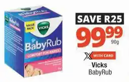 Checkers Vicks BabyRub offer