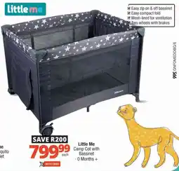 Checkers Little Me Camp Cot with Bassinet offer