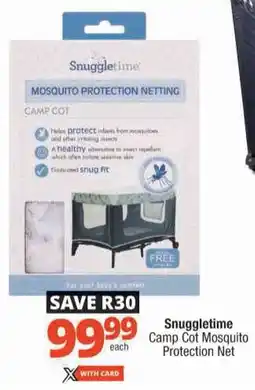 Checkers Snuggletime Camp Cot Mosquito Protection Net offer