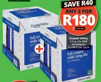 Checkers Hyper Crystal Valley Long Life Milk All Variants offer