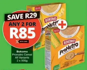 Checkers Hyper Bokomo Pronutro Cereal All Variants offer