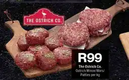 Checkers Hyper The Ostrich Co. Ostrich Mince/ Wors/ Patties offer