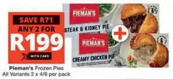 Checkers Hyper Pieman's Frozen Pies All Variants offer