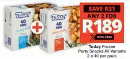 Checkers Hyper Today Frozen Party Snacks All Variants offer