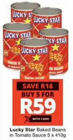 Checkers Hyper Lucky Star Baked Beans in Tomato Sauce offer