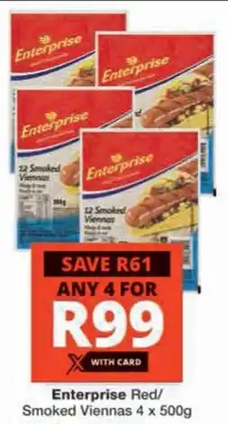Checkers Hyper Enterprise Red/ Smoked Viennas offer