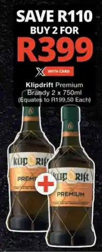 Checkers Hyper Klipdrift Premium Brandy offer