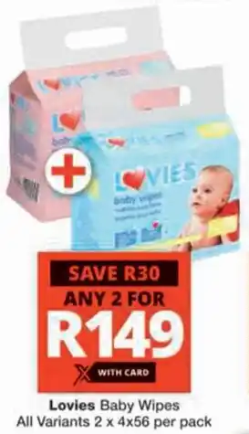 Checkers Hyper Lovies Baby Wipes All Variants offer