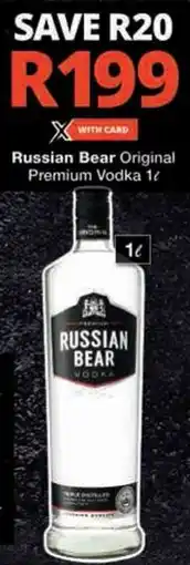 Checkers Hyper Russian Bear Original Premium Vodka offer
