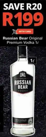 Checkers Hyper Russian Bear Original Premium Vodka offer