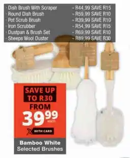 Checkers Hyper Bamboo White Selected Brushes offer