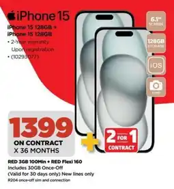 HiFi Corp iPhone 15 128GB + iPhone 15 128GB offer