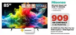 HiFi Corp Hisense 85-inch Smart 4K UHD TV-85A6Q offer