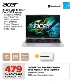 HiFi Corp Acer Aspire Lite 14 Intel Core i3 Laptop offer