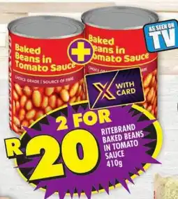 Shoprite Ritebrand baked beans in tomato sauce offer