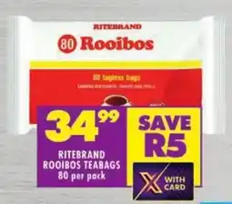 Shoprite Ritebrand rooibos teabags offer