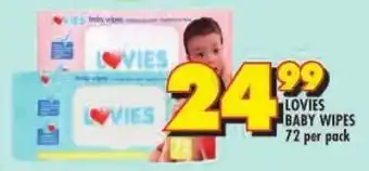 Shoprite Lovies baby wipes offer