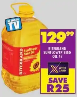 Shoprite Ritebrand Sunflower Seed Oil offer