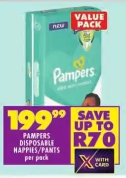 Shoprite Pampers disposable nappies/ pants offer