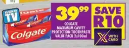 Shoprite Colgate maximum cavity protection toothpaste value pack offer