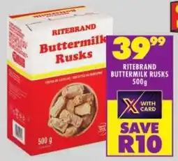 Shoprite Ritebrand Buttermilk Rusks offer