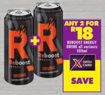 Shoprite Reboost energy drink offer
