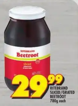 Shoprite Ritebrand sliced/ grated beetroot offer