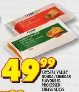 Shoprite Crystal valley gouda/ cheddar flavoured processed cheese slices offer