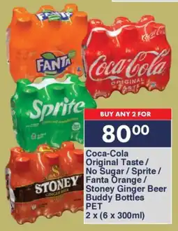 President Hyper Coca-Cola Original Taste/ No Sugar/ Sprite/ Fanta Orange/ Stoney Ginger Beer Buddy Bottles offer