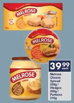 President Hyper Melrose Cheese Spread/ Wedges/ Portions offer
